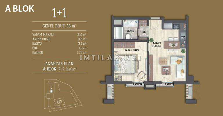 Real Estate Investment In Turkey - Guneshle Residence Project IMT - 207 | Apartment Plans