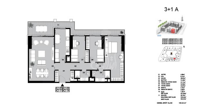 Аджибадем Проект 446 - ИМТ | Планировки квартир