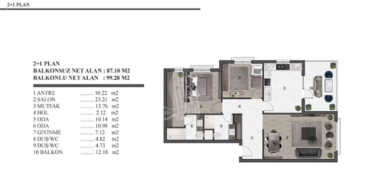Гок Демир 1629 - IMT | Планировки квартир