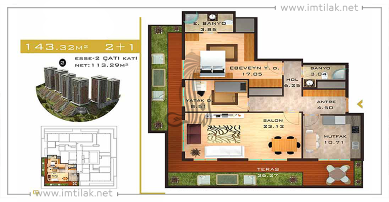 Buy House In Turkey Istanbul - Nour Istanbul Project  IMT-64 | Apartment Plans