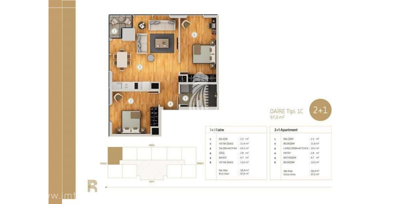 Property For Sale In Istanbul Turkey - Selenium of Istanbul IMT - 230 | Apartment Plans