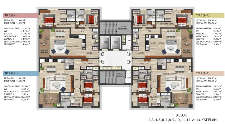 Antalya Sehir Project 841 - IMT | Apartment Plans