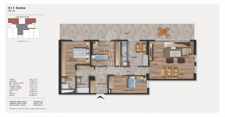 Проект Себа (2) 1400 - IMT | Планировки квартир