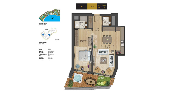 Résidence Perle de Marmara IMT-90 | Plan de construction