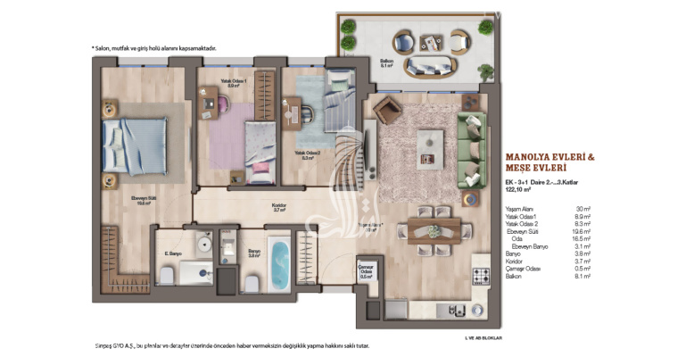 Property For Sale In Istanbul Asian side - Aydos Park Project IMT - 411 | Apartment Plans