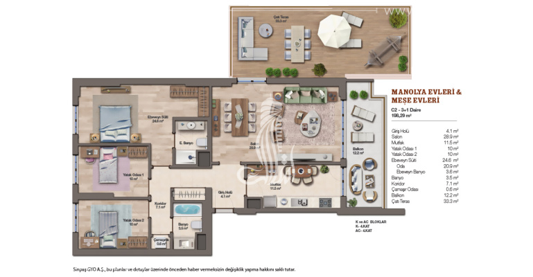 Property For Sale In Istanbul Asian side - Aydos Park Project IMT - 411 | Apartment Plans