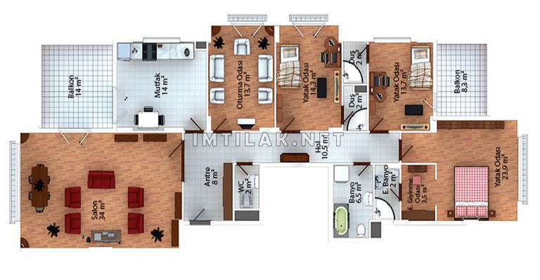 Трабзон Величество 1 Проект ИМТ - 55 | Планировки квартир