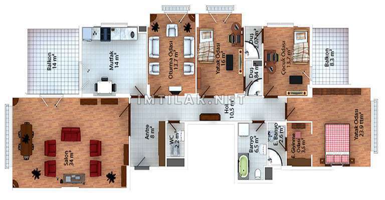 Trabzon Majesty 1 Project IMT - 55 | Apartment Plans
