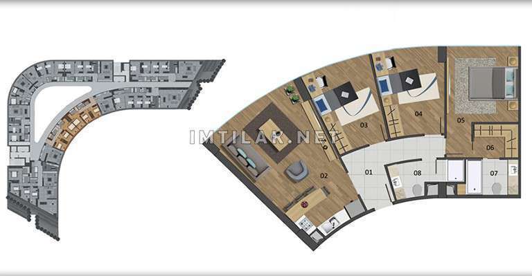 Элитные Квартиры в Стамбуле на Продажу - Проект Пашадор IMT - 232 | Планировки квартир