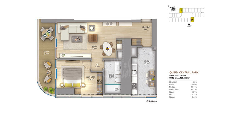 Sisli Queen Проект IMT-73 | Планировки квартир