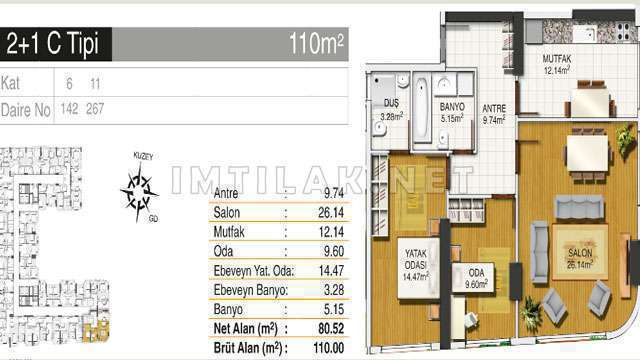 Терраса Гарден Резиденс IMT - 238 | Планировки квартир