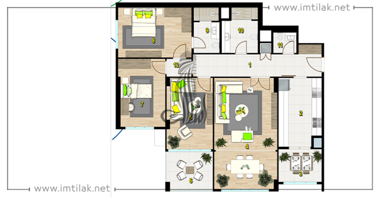 Istanbul Residence 3 Project IMT-95 | Apartment Plans