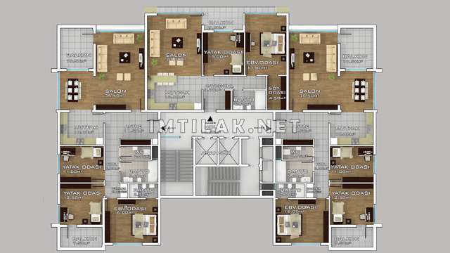 Трабзон Сити 2 Проект IMT - 58 | Планировки квартир