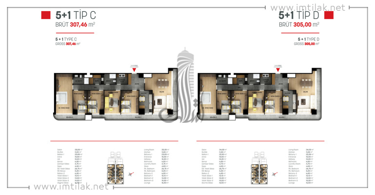 Marmara Tower Project IMT-165 | Apartment Plans