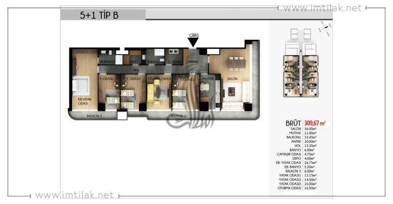 Marmara Tower Project IMT-165 | Apartment Plans