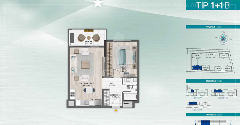 Europe Residence Complex - Atakent IMT-65 | Apartment Plans