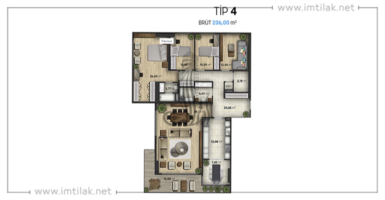 Marmara Palace Project IMT-70 | Apartment Plans