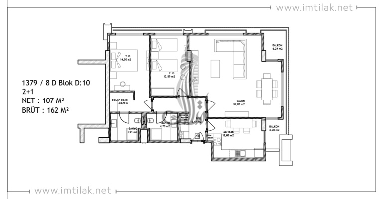 IMT-103 Проект Дворец Трабия | Планировки квартир