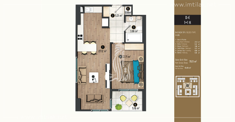 Проект Резиденции Бейликдюзю IMT-111 | Планировки квартир