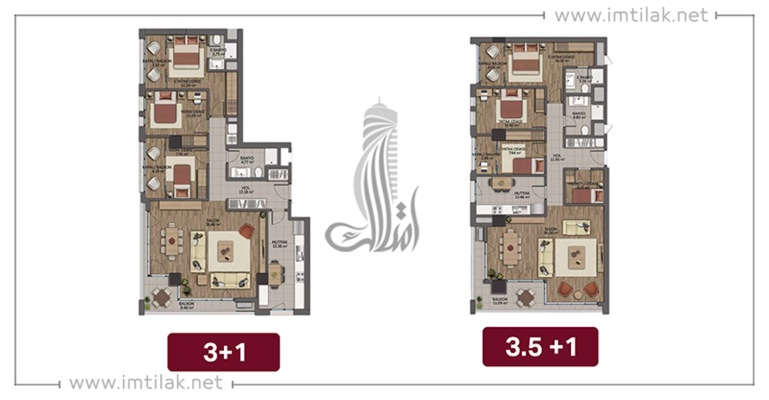 Istanbul Luxury Apartments For Sale - Cordon Project IMT-119 | Apartment Plans