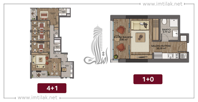 Istanbul Luxury Apartments For Sale - Cordon Project IMT-119 | Apartment Plans