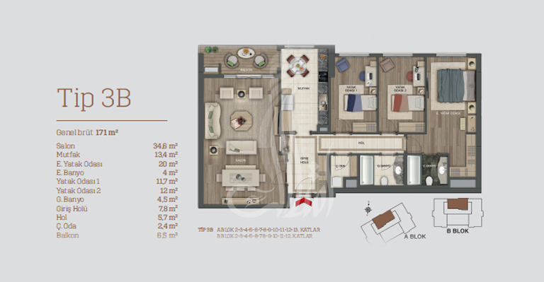 Референсный проект IMT-134 | Планировки квартир