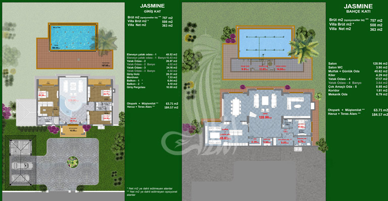 IMT-503 Виллы Западной Махалли | Планировки квартир