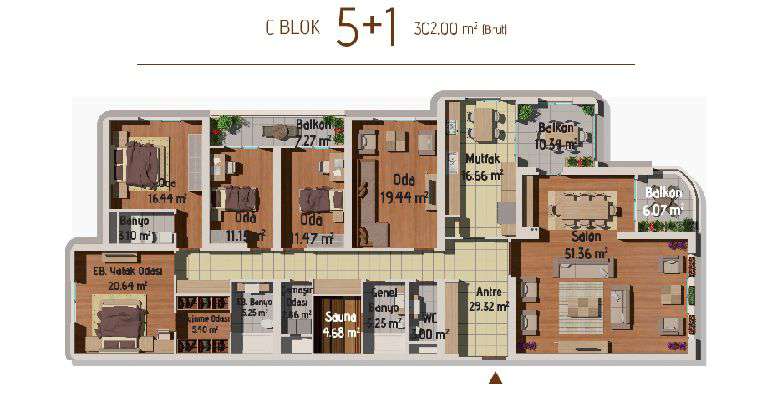 Проект IMT-80 Аль-Эхлас 6 | Планировки квартир