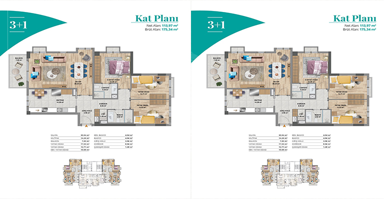 IMT-159 Аль-Хайат Бахче | Планировки квартир