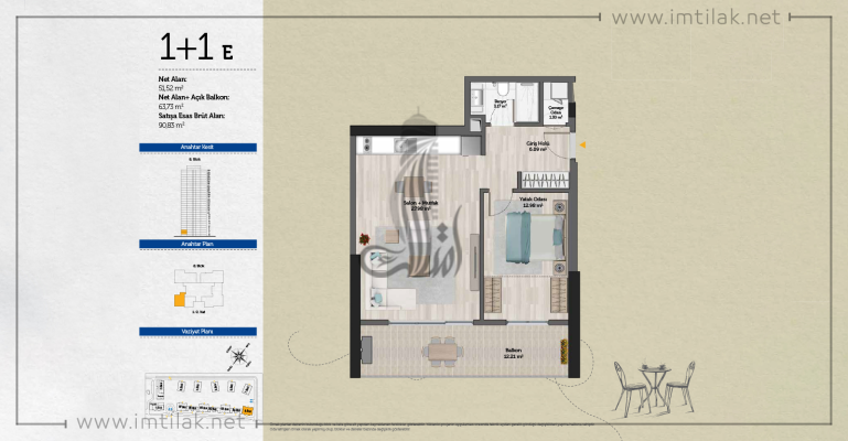 IMT - 401  Europe Yaman Evlar | Apartment Plans
