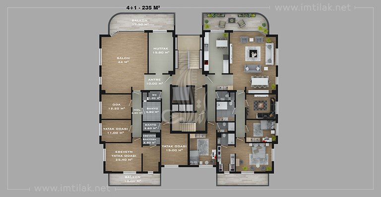 Проект IMT-24 Terrace Yalincak 2 | Планировки квартир