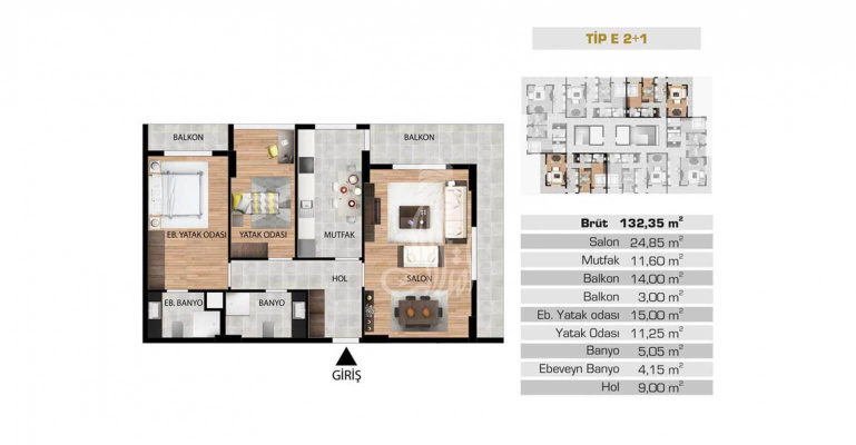 Авджылар Парк Комплекс IMT-179 | Планировки квартир