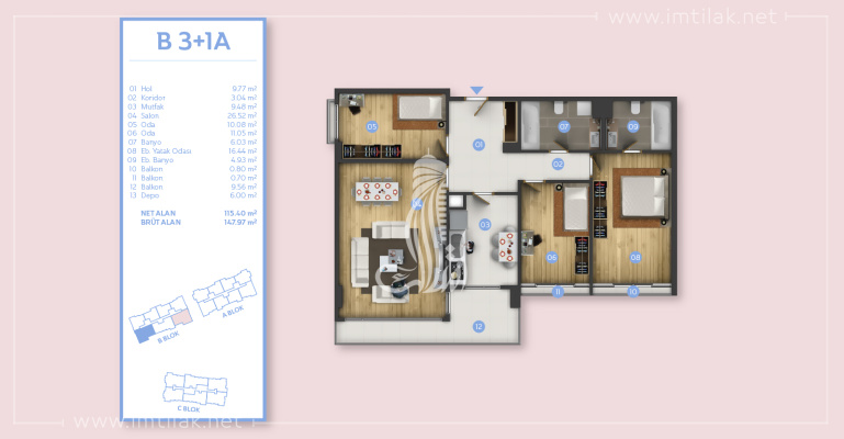 IMT-182 Белла Резиденция Проект | Планировки квартир