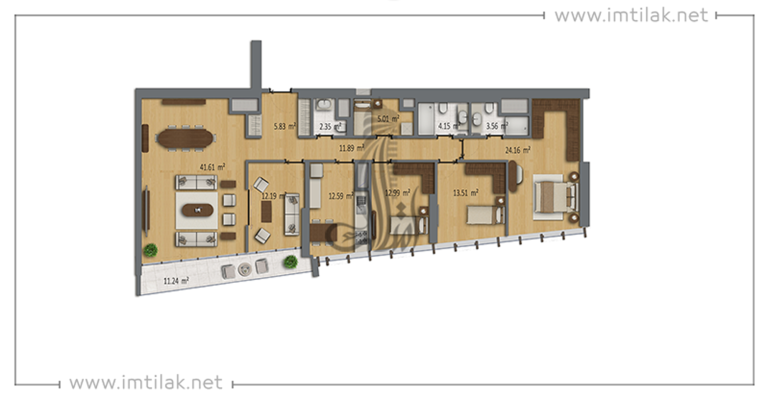Проект IMT-192 Неда Парк | Планировки квартир