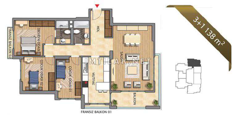 Дома в Стамбуле, Турция, Продажа - Проект Романтика IMT-66 | Планировки квартир