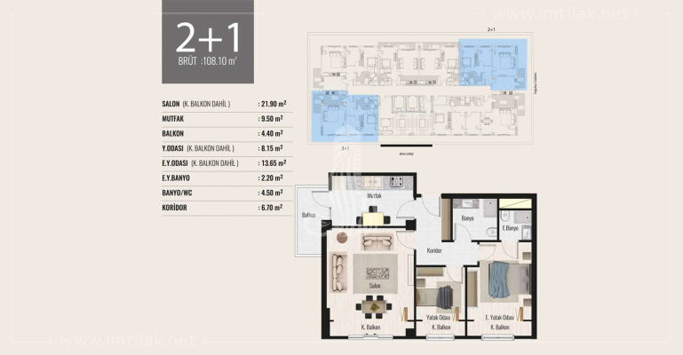 Tema Tower Complex  IMT - 258 | Apartment Plans