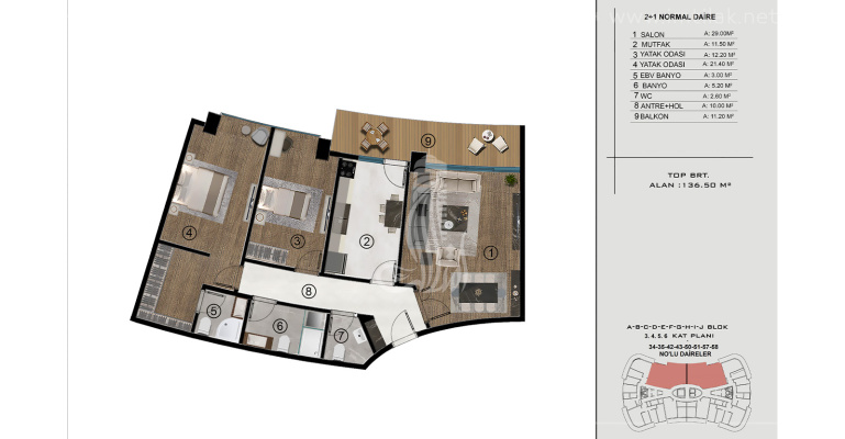 Meva Complex  IMT - 606 | Apartment Plans