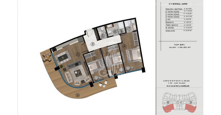Мева Комплекс ИМТ - 606 | Планировки квартир