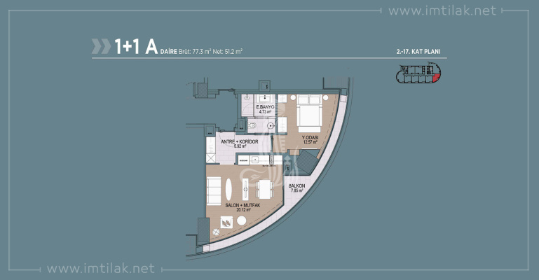 Башня Полат 264 - IMT | Планировки квартир