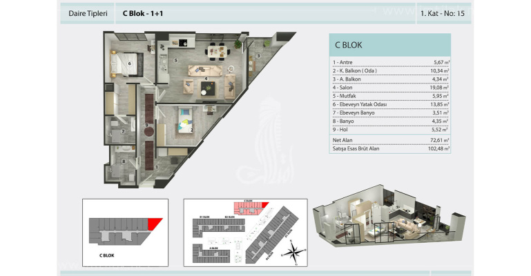 Туркана Проект ИМТ - 281 | Планировки квартир