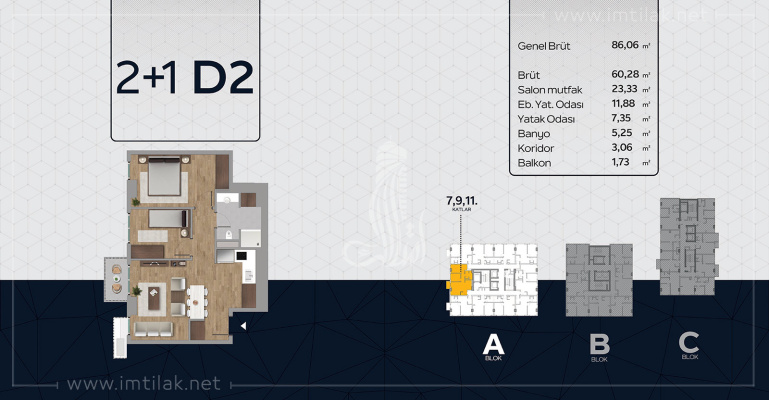 Ресим Кагитане Проект IMT - 292 | Планировки квартир