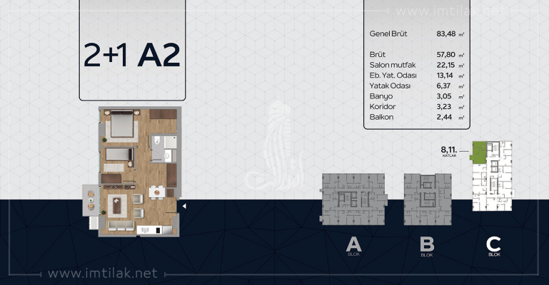 Ресим Кагитане Проект IMT - 292 | Планировки квартир