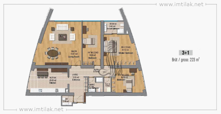 Four Windows complex IMT - 423 | Apartment Plans