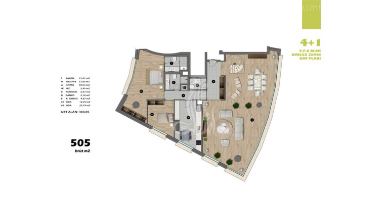 Комплекс Косуйолу ИМТ - 426 | Планировки квартир