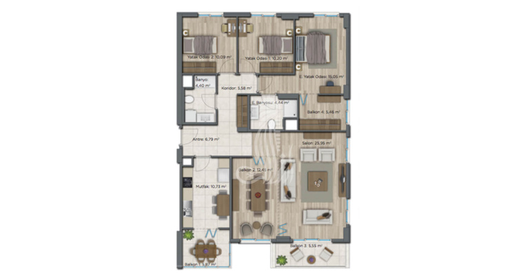 Sehir Konaklari complex 427-IMT | Apartment Plans