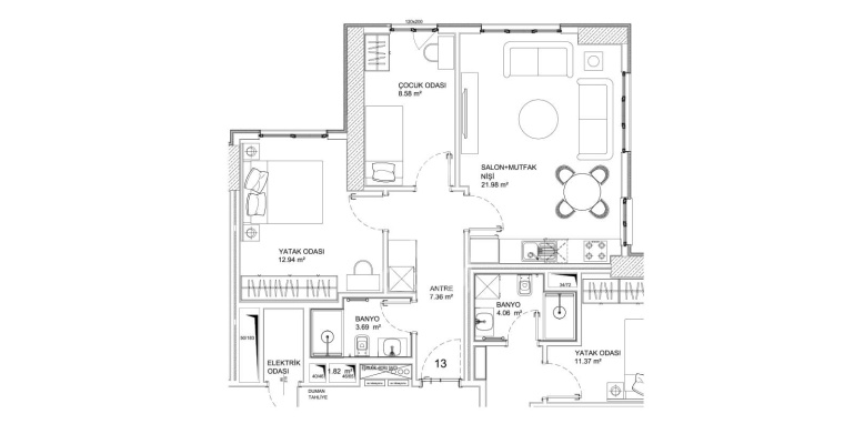 Genyap Kagithane IMT - 296 | Apartment Plans