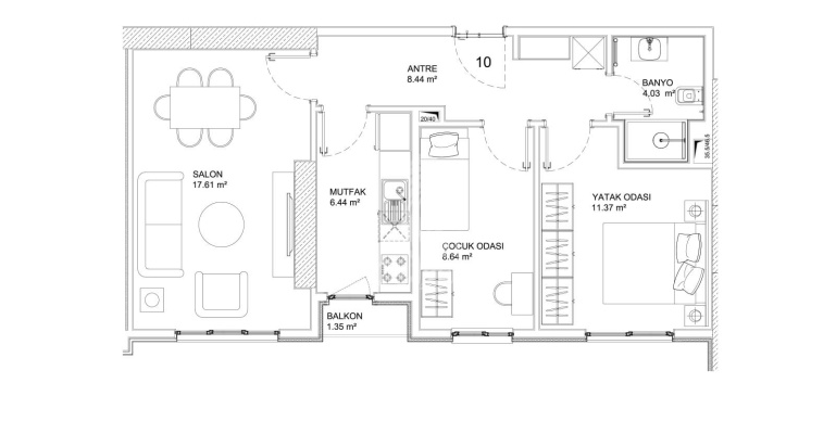 Genyap Kagithane IMT - 296 | Apartment Plans