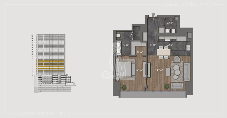 Carlton  IMT - 1308 | Apartment Plans