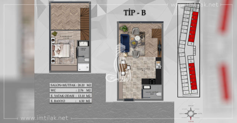 Лофт Экспресс ИМТ - 1319 | Планировки квартир