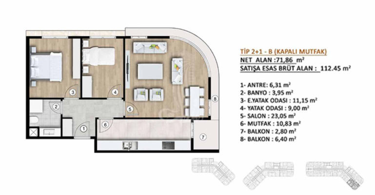 Brand Atakent IMT- 1330 | Apartment Plans